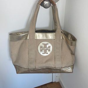 Gold Tory Burch Tote